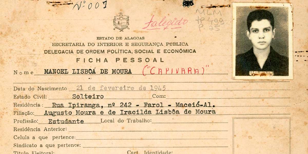O revolucionário Manoel Lisboa de Moura
